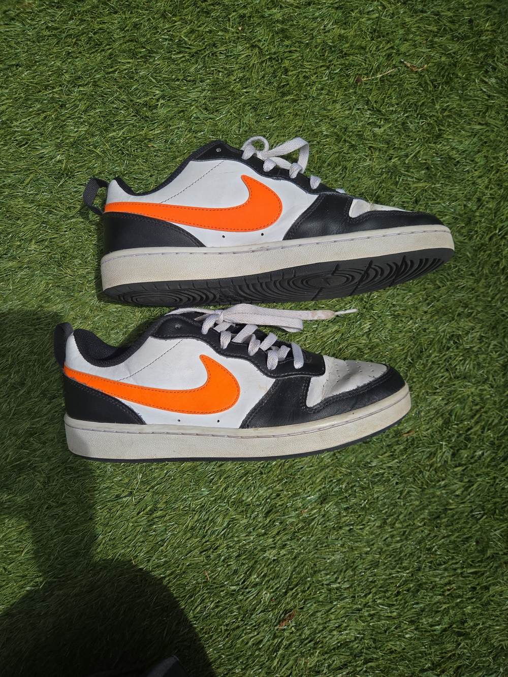 Nike Kids' Orange Swoosh Low-Top Sneakers